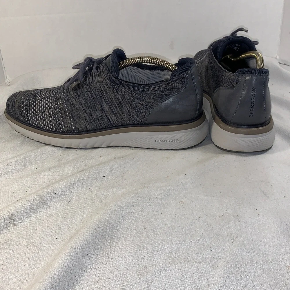 Cole Haan Men's Grand 500 Navy/White Knit Lace-Up Casual Sneakers
